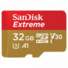 SanDisk Extreme 32GB microSD SDHC V30 U3 C10 A1 UHS-1 100MB/s R 60MB/s W 4x6 SD Adaptor Android Smartphone Action Camera Dron