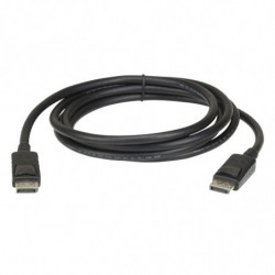 Aten 2m DisplayPort Cable, supports up to 3840 x 2160 @ 60Hz, 28 AWG copper wire construction for high-definition media conne
