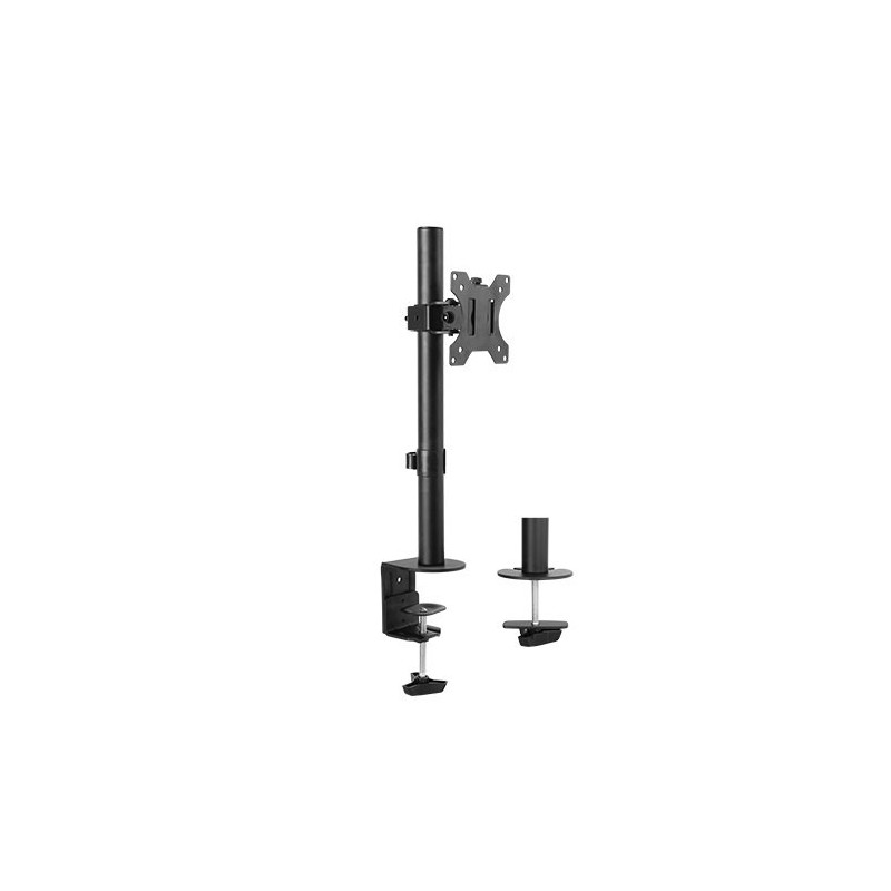 Brateck Single Screen Economical Articulating Steel Monitor Arm Fit Most 13'-32' LCD monitors, Up to 8kg per screen VESA 75x7