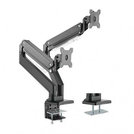 Brateck Dual Monitors Aluminum Heavy-Duty Gas Spring Monitor Arm Fit Most 17‘-35’ Monitors Up to 15kg per screen VESA 75x