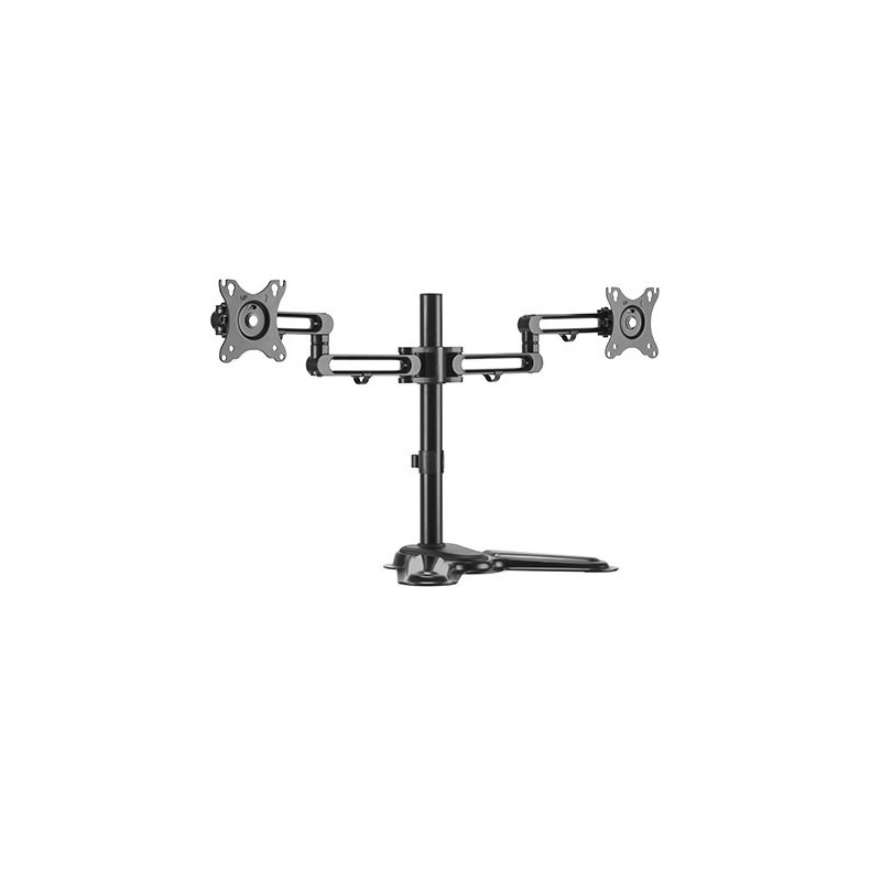 Brateck Dual Free Standing Monitor Premium Articulating Aluminum Monitor Stand Fit Most 17'-32' Monitors Up to 8kg per screen