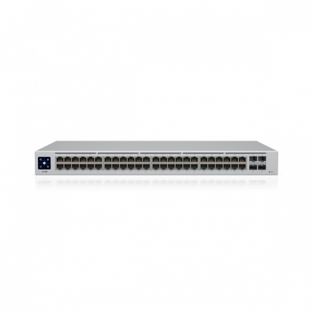 Ubiquiti UniFi 48-port Managed Gigabit Layer2 switch,  48x Gigabit Ethernet Ports w/ 32x 802.3at POE , 4x SFP Port Touch Disp