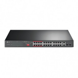 TP-Link TL-SL1226P 24-Port 10/100Mbps   2-Port Gigabit Unmanaged PoE  Switch , Up To 250W For all PoE Ports, Up To 30W Each P