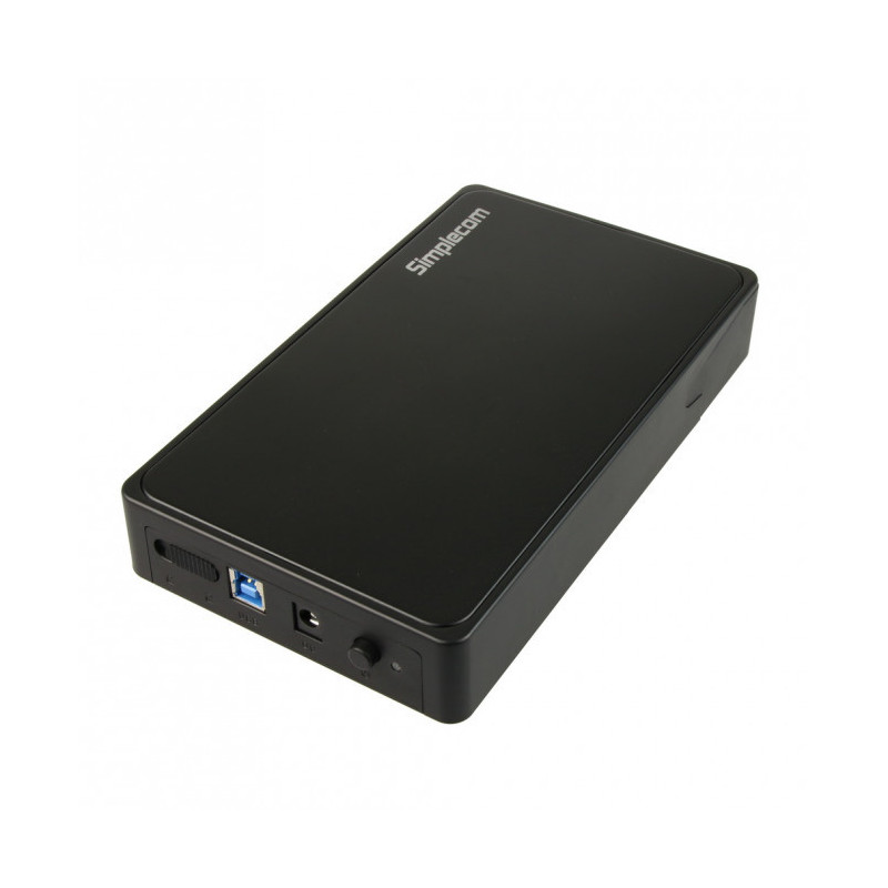 Simplecom SE325 Tool Free 3.5' SATA HDD to USB 3.0 Hard Drive Enclosure - Black Enclosure
