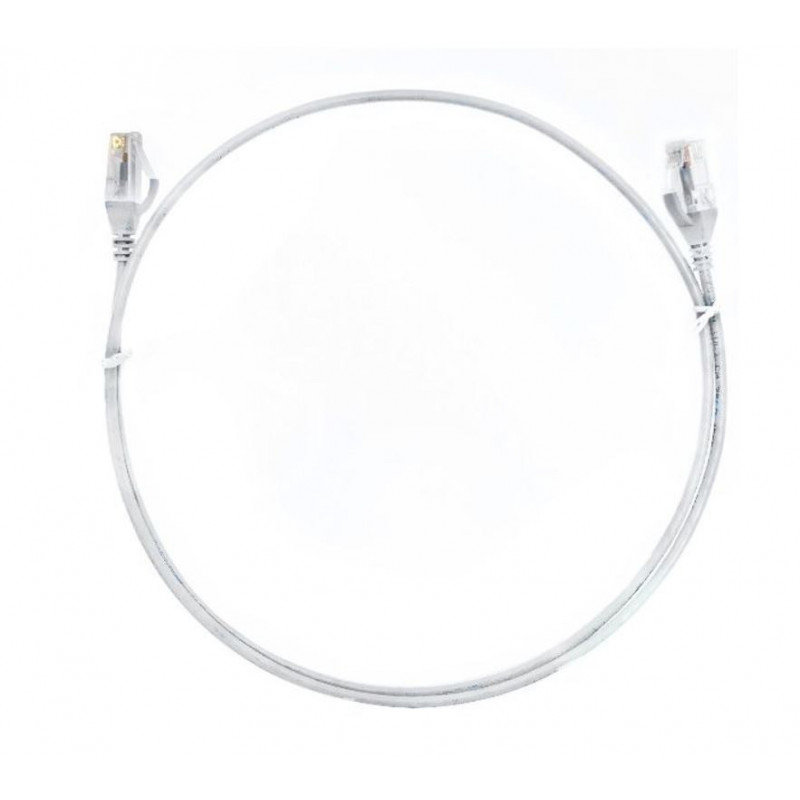 8ware CAT6 Ultra Thin Slim Cable 5m / 500cm - White Color Premium RJ45 Ethernet Network LAN UTP Patch Cord 26AWG for Data