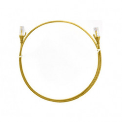 8ware CAT6 Ultra Thin Slim Cable 3m / 300cm - Yellow Color Premium RJ45 Ethernet Network LAN UTP Patch Cord 26AWG for Data