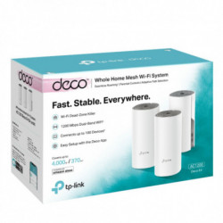 TP-Link Deco E4(3-pack) AC1200 Whole Home Mesh Wi-Fi (3-Pack), Dual-Band, Up to 1167 Mbps, Wireless, Seamless AI Roaming, Gam