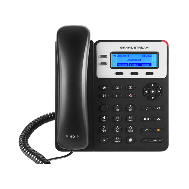 Grandstream GXP1625 2 Line IP Phone, 2 SIP Accounts, 132x48 Backlit Graphical LCD Display, HD Audio, Powerable Via PoE
