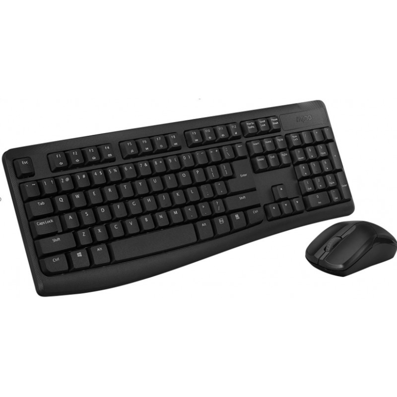 RAPOO X1800Pro Wireless Mouse & Keyboard Combo - 2.4G, 10M Range, Optical, Long Battery, Spill-Resistant Design,1000 DPI, Nan