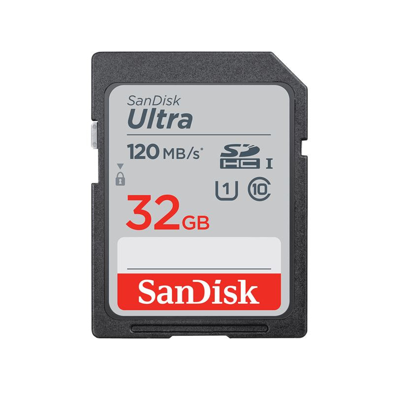 SanDisk Ultra 32GB SDHC SDXC UHS-I Memory Card 120MB/s Full HD Class 10 Speed Shock Proof Temperature Proof Water Proof X-ray