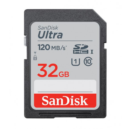 SanDisk Ultra 32GB SDHC SDXC UHS-I Memory Card 120MB/s Full HD Class 10 Speed Shock Proof Temperature Proof Water Proof X-ray