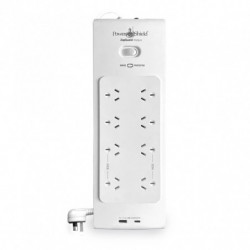 PowerShield PSZ8U2 ZapGuard 8 Way Power Surge Filter Board, USB A / C Connectors, Wide Spaced Sockets, Wall Mountable, $60,00