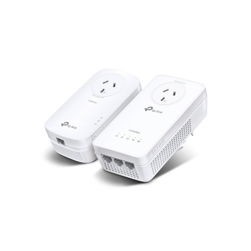 TP-Link TL-WPA8631P KIT AV1300 Gigabit Passthrough Powerline AC Wi-Fi Kit AV2 300Mbps 867Mbps 2x2MU-MIMO 300m Range
