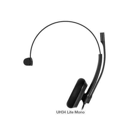 Yealink UH34 Lite Mono Teams USB Headset, Lightweight, All Day Wearing Comfort, Ear Wideband Noise Cancelling Microphone, Foa