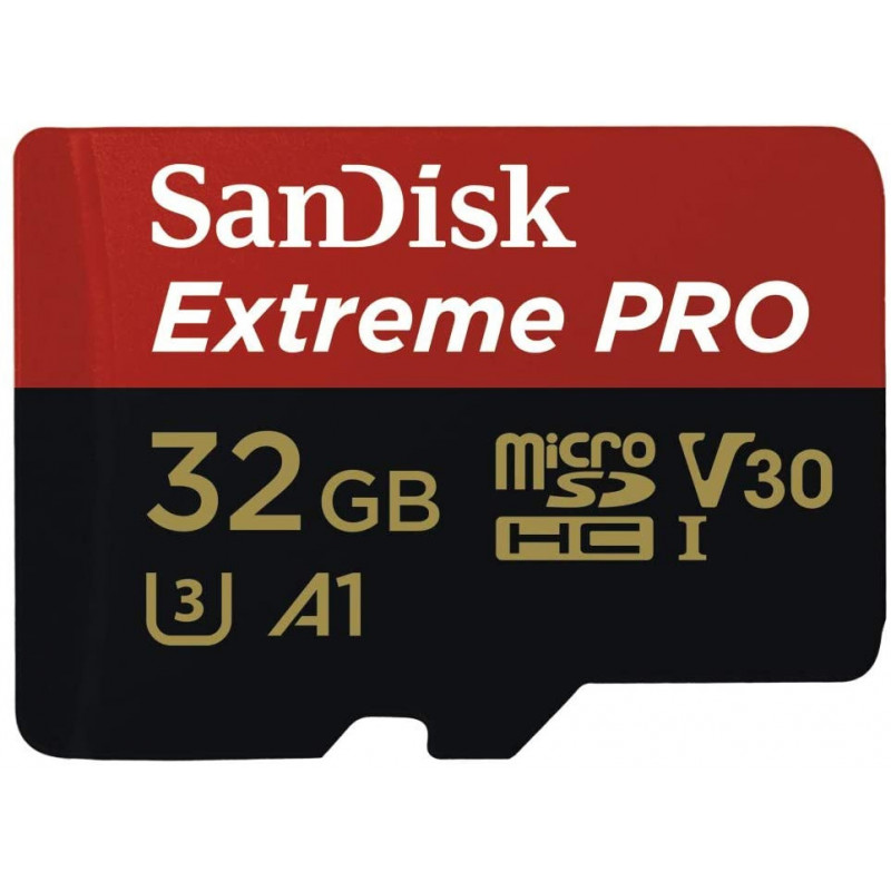 SanDisk Extreme Pro 32GB microSD SDHC SQXCG 100MB/s 90MB/s V30 U3 C10 UHS-1 4K UHD Shock temperature water & X-ray proof with