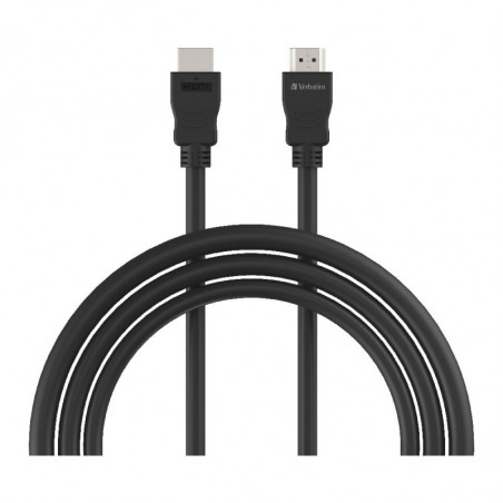 Verbatim HDMI 1.4b Cable 1m - Support 4K FHD, 3D Compatible, Audio Return Channel (ARC) HIgh Performance Premium Cable. Black