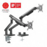 Brateck Dual Monitor Premium Slim Aluminum Spring-Assisted Monitor Arm Fix Most 17'-32' Monitor Up to 9kg per screen VESA 75x