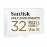 SanDisk Max Endurance 32GB microSD 100MB/s 40MB/s 20K hrs 4K UHD C10 U3 V30 -40°C to 85°C Heat Freeze Shock Temperature Wat