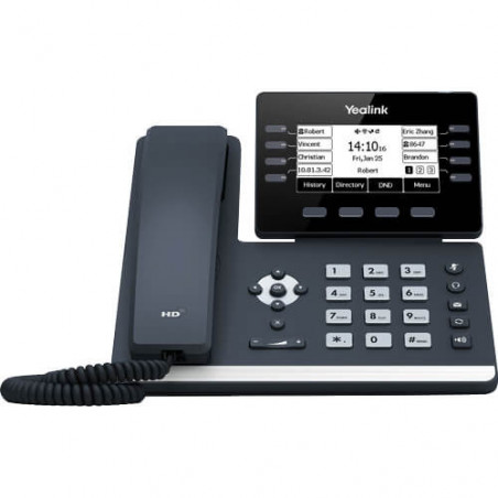 Yealink SIP-T53W, 12 Line IP HD Phone, 3.7' 360 x 160 greyscale screen, HD voice, Dual Gig Ports, Built in Bluetooth and WiFi