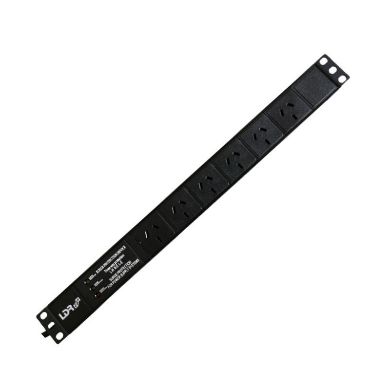 LDR 6-Port 10A Power Distribution Unit AU Approved - 6x 3-Pin AU/NZ Outlets/Slots - 1U Horizontal Mount