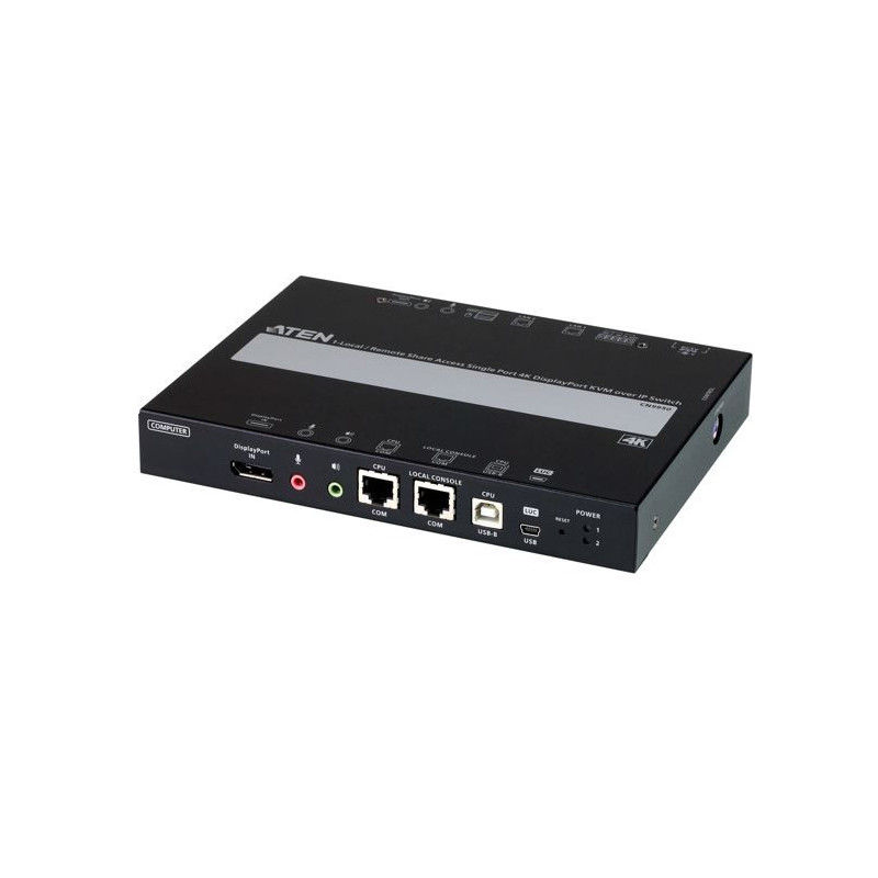 Aten CN9950 1-Local/Remote Share Access Single Port 4K DisplayPort KVM over IP Switch