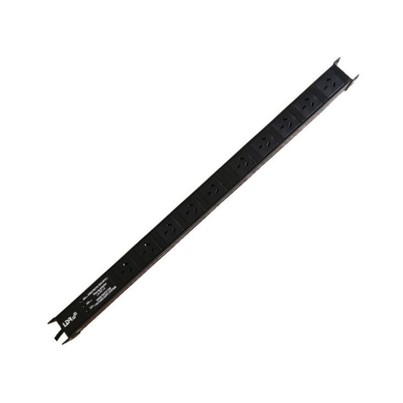 LDR 10-Port 10A Power Distribution Unit AU Approved - 10x 3-Pin AU/NZ Outlets/Slots - 1U Vertical Mount