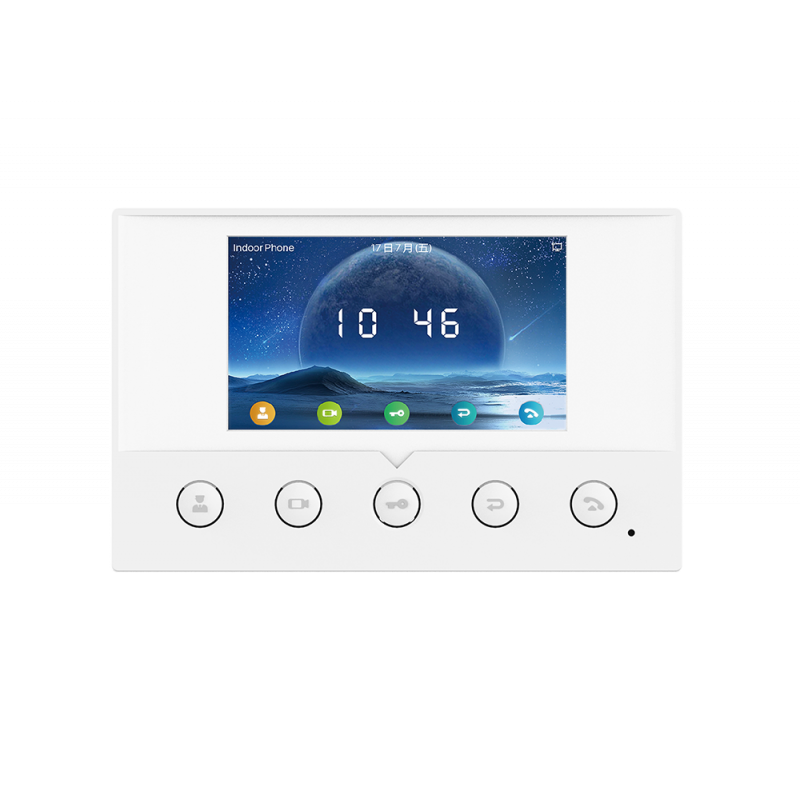 Fanvil i51W Indoor SIP Station, 4 SIP Lines, 5 Buttons, PoE, 4.3' Colour Screen, Linux, ONVIF, 2Yr Warranty