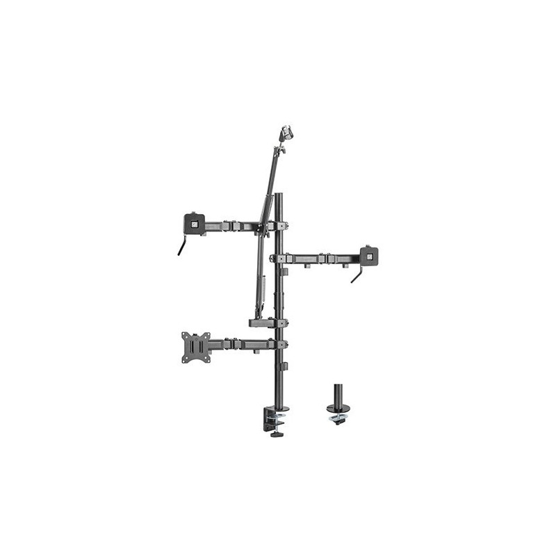 Brateck Single-Monitor All-in-One Studio Setup Desktop Mount Fix 17'-32' Up to 9kg, Fit Curved Monitor, 897x120x1000mm (LS)