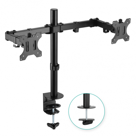 mbeat® activiva ErgoLife Dual Monitor Screen Double Joint Monitor Arm Detachable VESA 360° Rotary Two Mounting Options Net 