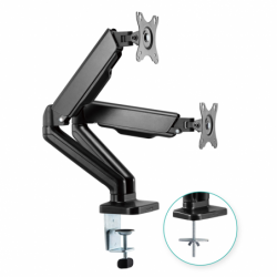 mbeat® activiva ErgoLife Dual Monitor Screen Steel Gas Spring Monitor Arm Built-in Spring Tension Cable Management Net Weigh