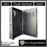 LDR Assembled 5U Flush Wall Mount Vertical Cabinet (570mm x 250mm) - 4U Rack For Gear & 2U Mount For Patch Panels - Black Met