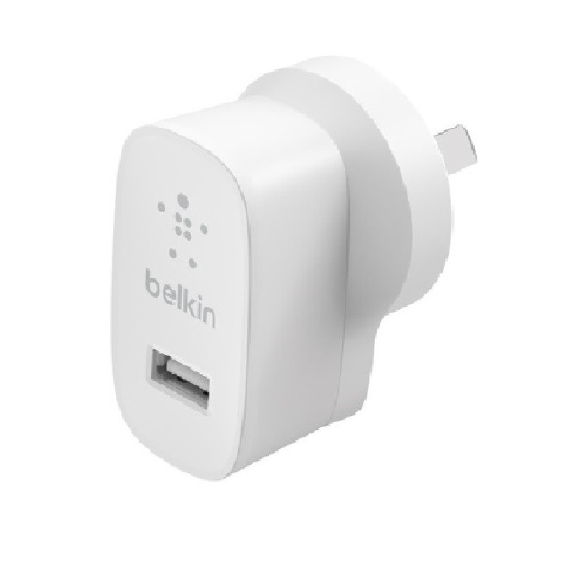 Belkin BoostCharge 12W USB-A Wall Charger - White (WCA002auWH), Portable & Powerful, Lightweight & Compact, Travel-Ready, 2 Y