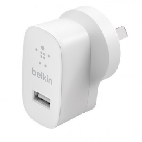 Belkin BoostCharge 12W USB-A Wall Charger - White (WCA002auWH), Portable & Powerful, Lightweight & Compact, Travel-Ready, 2 Y