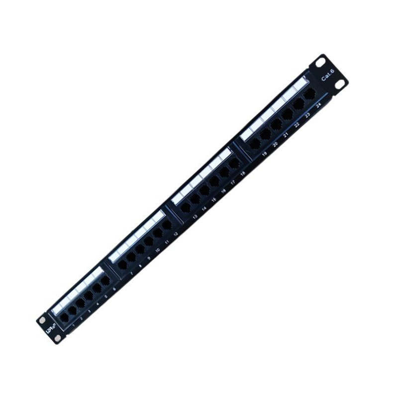 LDR 24 Port Cat6/5e Patch Panel Rack Mount - 1U