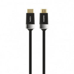 Belkin Advanced Series High Speed 4K HDMI Cable with Ethernet (2M) - Black(AV10050bt2M), Ultra HD 4K @ 60Hz   HDR, 18Gbps Ban