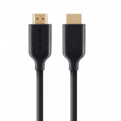 Belkin High Speed HDMI Cable With Ethernet (1M) - Black(F3Y021bt1M), Ultra HD 4K & 1080p Support,120Hz, 3D Compatible,10.2 Ba