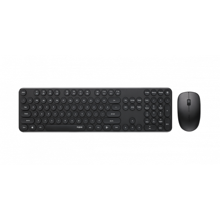 RAPOO Wireless Stylish, Spill-Resistant, Retro Style Round Key, 1000DPI, 2.4G Connection, 10M Range, Nano Receiver, Optical M