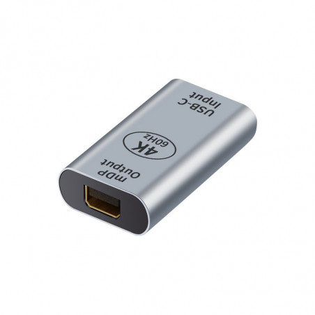 Astrotek USB-C to Mini DP DisplayPort Female to Female Adapter support 4K@60Hz for iPad Pro Macbook Air Samsung Galaxy MS Sur