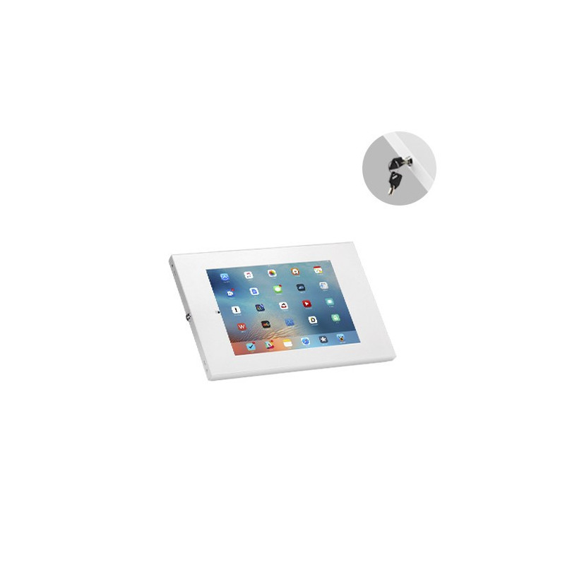 Brateck Anti-Theft Wall-Mounted Tablet Enclosure Fit most 9.7' to 11' tablets including iPad, iPad Air, iPad Pro,- White 226x