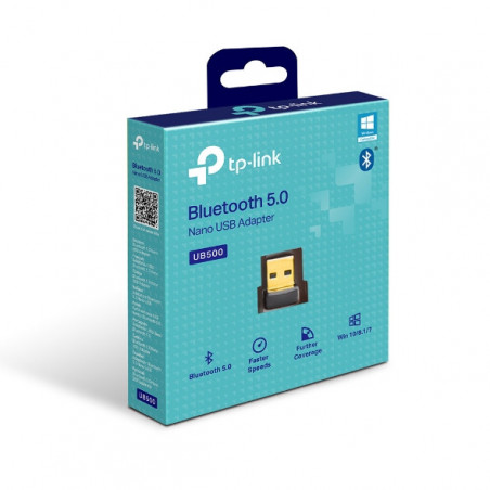 TP-Link UB500 Bluetooth 5.0 Nano USB 2.0 Adapter, Add Bluetooth To Your Devices, Wireless Connectivity, Windows 10/8.1/7, Plu