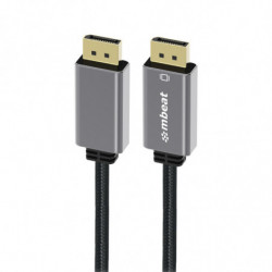mbeat® Tough Link 1.8m Display Port Cable v1.4 - Connects Computer, Laptop to HDTV, Monitor, Gaming Console, Supports 8K@60H