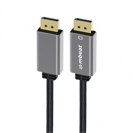 mbeat® Tough Link 1.8m Display Port Cable v1.4 - Connects Computer, Laptop to HDTV, Monitor, Gaming Console, Supports 8K@60H