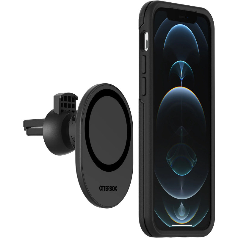 OtterBox Car Vent Mount for MagSafe Black - (78-80445), Adjustable Mount, Strong Magnetic Alignment, Holds Phone Securely, 2 