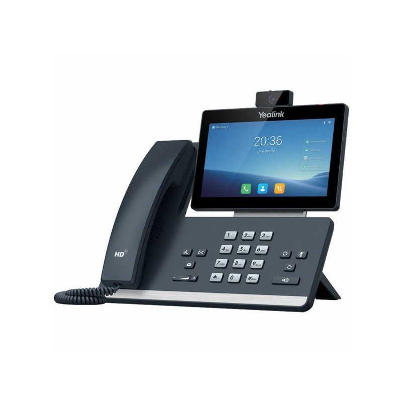 Yealink T58W-C 16 Line IP HD Android Phone with HD Camera, 7' colour touch screen, HD voice, Dual Gig Ports, Built-in Bluetoo