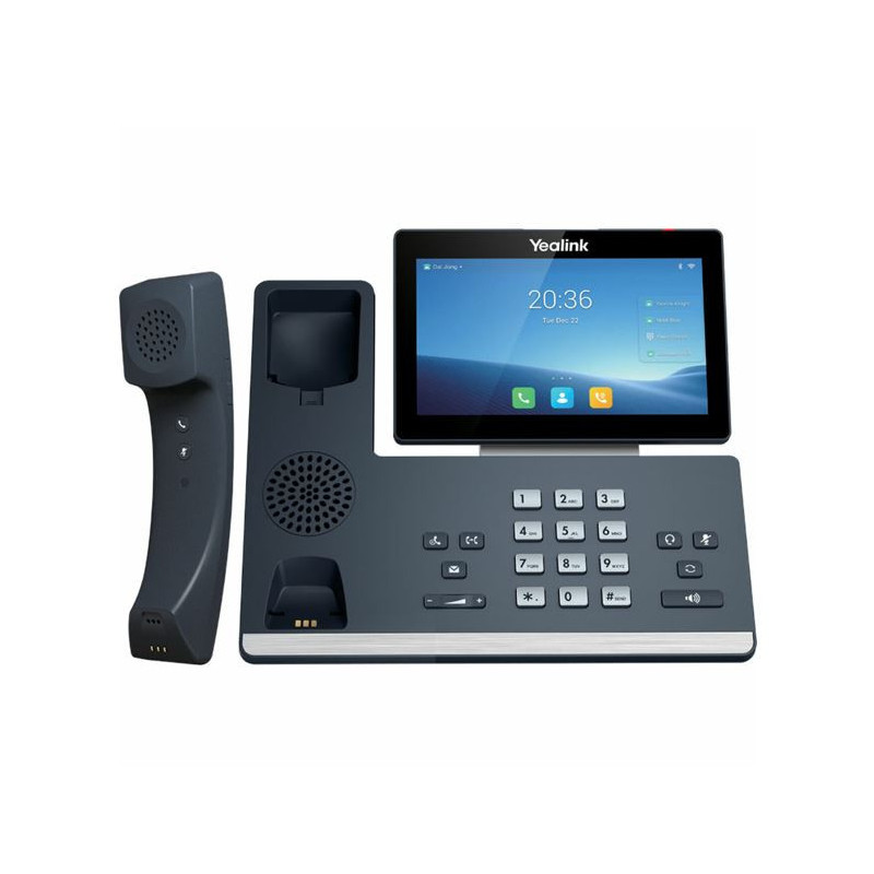 Yealink T58WP 16 Line IP HD Android Phone, colour touch screen, BT Handset (BTH58), HD voice, Dual Gig Ports, Built in Blueto
