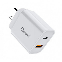 Oxhorn USB Type-C and Type-A 3.0 Quick Charge 20W Charger AC adapter 240V 50/60Hz 1A certified