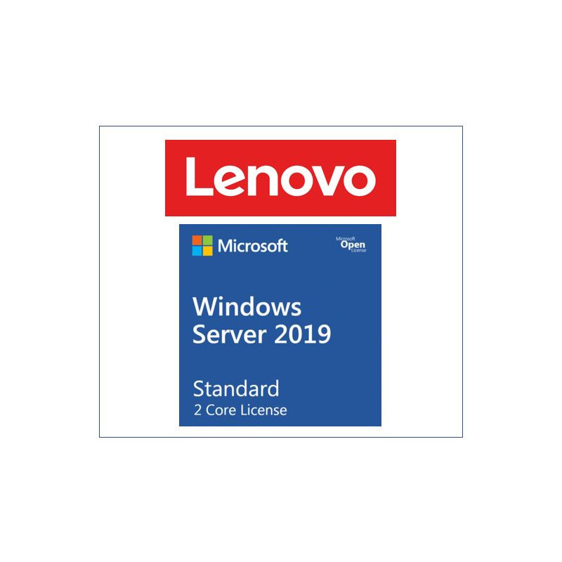 LENOVO Windows Server 2019 Standard Additional License (2 core) (No Media/Key) (Reseller POS Only) ST50 / ST250 / SR250 / ST5