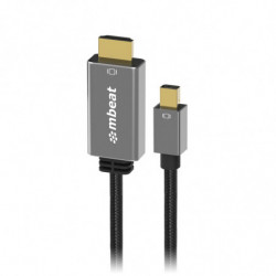 (LS) mbeat® Tough Link 1.8m Mini DisplayPort to HDMI Cable - Space Grey Package Weight: 100g HDMI Cable Mini Displayport  Pa