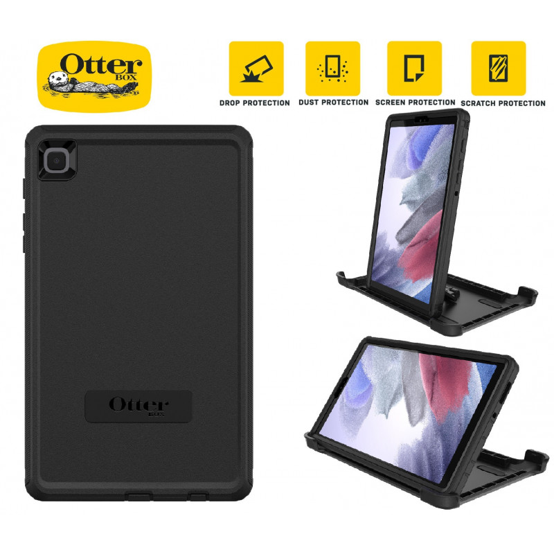 OtterBox Defender Samsung Galaxy Tab A7 Lite (8.7') Case Black - (77-83087), DROP  2X Military Standard, Built-in Screen Prot