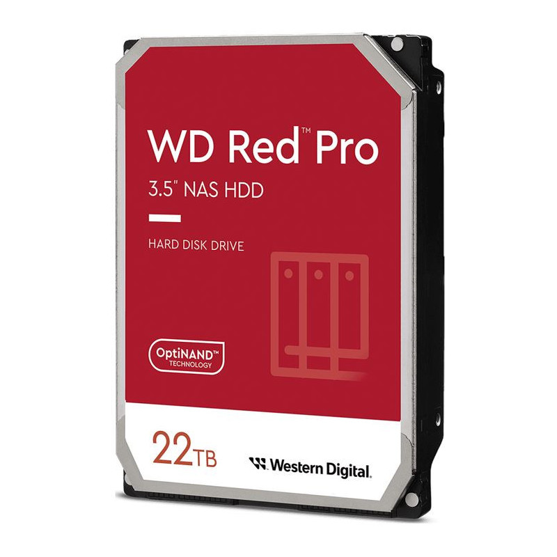 Western Digital WD Red Pro 22TB 3.5' NAS HDD SATA3 7200RPM 512MB Cache 24x7 300TBW ~24-bays NASware 3.0 CMR Tech 5yrs wty